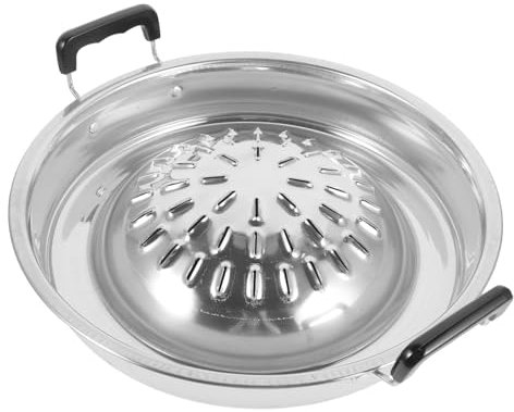 SHOWERORO Estufa de Metal para Barbacoa Sartén para Barbacoa Tailandesa Coreana Bandeja para Parrilla Olla para Parrilla Sartén para Barbacoa Superficie de Cocción para Reuniones Familiares