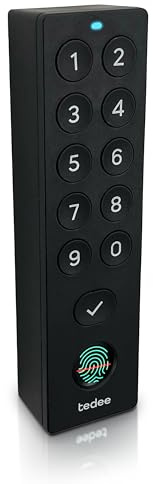 Tedee Keypad PRO Tastiera Biometrica per Serratura Smart | Impronta Digitale e Codice PIN | Senza Smartphone | Uso Esterno | Compatibile con GO2 e Tedee Pro | Bluetooth