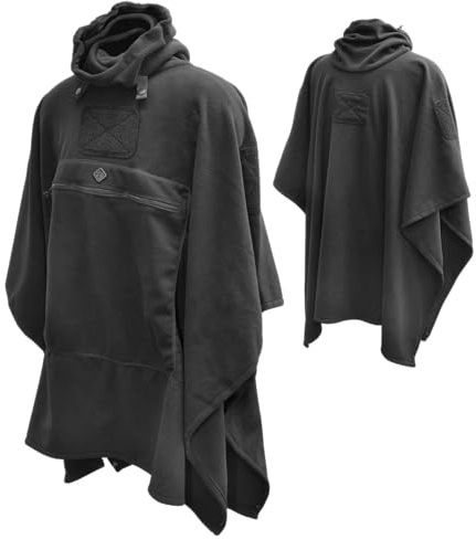 HAZARD 4 Ultra-Plush Packable Fleece Poncho – Cold-Weather Insulation with Adjustable High-Neck Gaiter, Wind-Resistant Outdoor Poncho, Compatible with the PonchoVilla Layering System