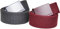Urban Classics Unisex Gürtel Colored Buckle Canvas Belt 2-Pack bordeaux/charcoal S/M