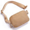 Telena Bauchtasche Damen Gürteltasche Herren, Sport Mode Hüfttaschen Frauen Brustbeutel Umhängetasche Crossbody Bag mit verstellbarem Riemen,Hellbraun