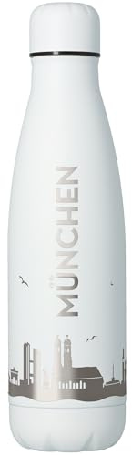 Goodtimes Trinkflasche München Skyline 500ml (Weiß)