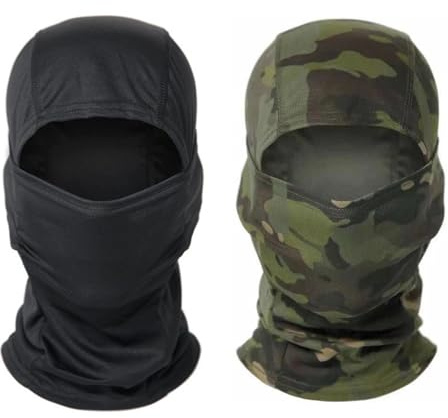 ZEACCT 2 Piezas Pasamontañas de Camuflaje para Hombre, Camuflaje Pasamontañas, Pasamontañas, Mascarilla de Esquí Pasamontañas, Máscara Protectora UV, para Deportes, Caza, Ciclismo, Motociclismo