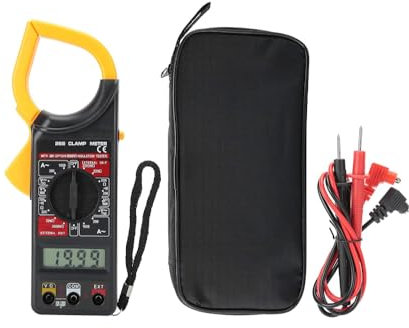 PINZA AMPEROMETRICA DIGITALE TESTER TENSIONE AC DC MULTIMETRO CON PUNTALI