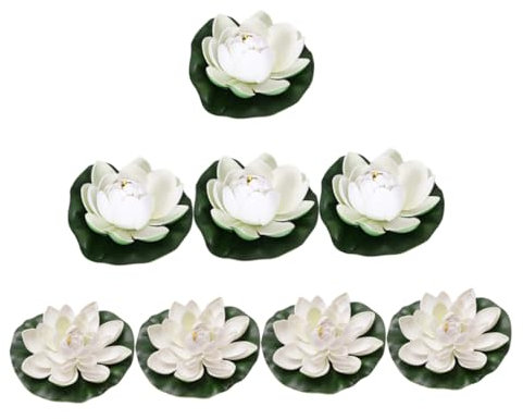 ABOOFAN Simulazione Realistica Di Piante Da Stagno 8 Pezzi Fiori Artificiali Galleggianti Per Decorazioni Da Stagno Casa E Giardino