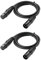 Yewseas 2 Piezas Cable XLR 3M, Cable Microfono 3 Pines, Cable Equilibrado Blindado para Audio y DMX, Conector XLR Macho a Hembra, Anti-interferencias de Sonido, Duraderos y Resistentes