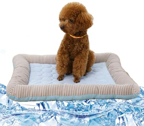 laxreheye Cooling Bed for Cats, Cooling Cushion as Sleeping Mat and Resting Place for Relaxation for Pets, Wear-resistant Dog Bed, Chill Sleeping Mat for Animals, Small Dogs