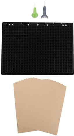 HOLIDYOYO Kit Lavagna Braille con Penna per Scrittura, 27 Righe 30 Caselle in Plastica, Accessorio Educativo per Apprendimento Braille Studenti e Uso Domestico