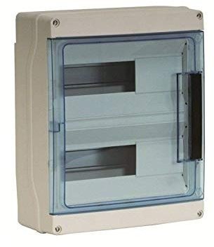 Eur'Ohm - Coffret de distribution étanche IP65-2 rangées x 12 modules - Opercules pré-découpées