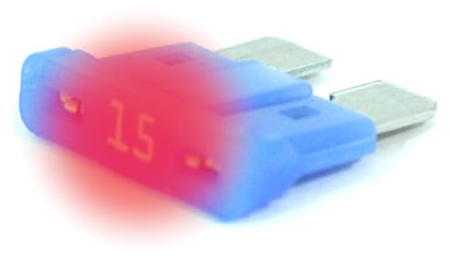 LED-Status KFZ Auto ATO Sicherungen Flachsicherungen, TFTL0, Set, 3A 5A 7,5A 10A 15A 20A 25A 30A 35A 40A, Stromstärke:15A Ampere