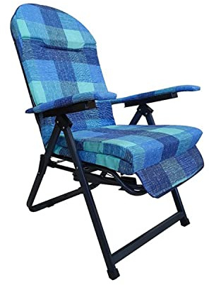 Marvin Poltrona Sedia Sdraio Con Poggiapiedi In Acciaio Braccioli Cuscino Imbottito Relax Pieghevole Schienale Regolabile Reclinabile Per Casa Giardino Salotto Prendisole Terrazzo VARI COLORI