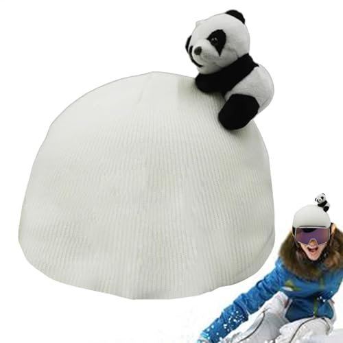 Skihelm-Überzug, Panda-Snowboard-Helm-Überzug, niedlicher Panda-Strickmütze, Motorradhelm-Überzug, Winterversorgung für, Mädchen