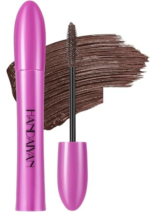 Brown-2 Mascara imperméable à l'eau, longue durée de vie pour Noël, Halloween, fêtes, mariages