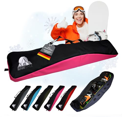 BambiniWelt by Rafael K. Snowboardryggsäck – universalstorlek 170 cm x 40 cm x 14 cm – snowboardväska med tvåvägs dragkedja – vattentät snowboardförvaringsväska med bärhandtag – Bordeaux (rosa)