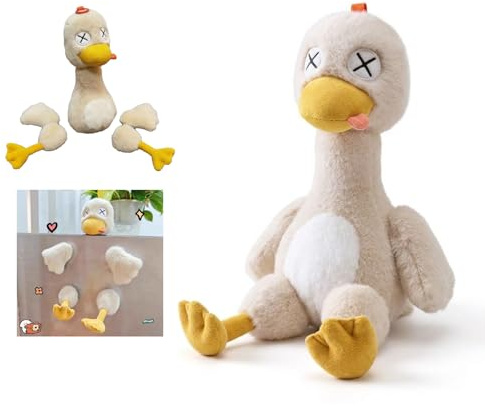 Plush Duck Stuffed Animals, Ultra Soft Magnetic Detachable Duck Toy, Creative Duckie Plushies Stress Relief, Funny Squishy Sensory Doll for Boys Girls & Adults, Unique Birthday Easter Gift Home Decor