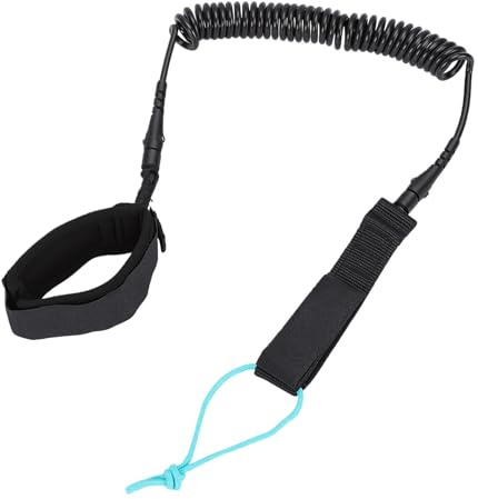 Ausla Correa para Tabla de Surf, Cuerda Enrollada para Pierna, Correa para Tabla de Resorte de Rebote Rápido con 360 y para el Tobillo, Resistente Al Sol y Al Agua Salada para Ciclistas de Shortboard