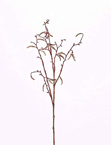 artplants.de Ramo di Betulla Finto NANTE, 25 germogli, Marrone, 65cm - Ramo Decorativo/Betulla Artificiale