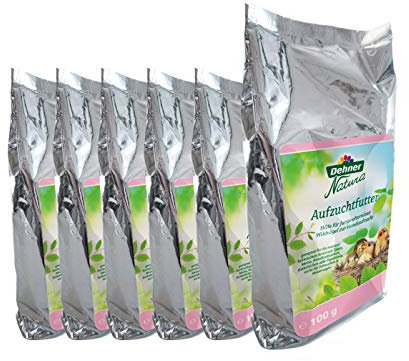 Dehner Natura Premium Wildvogelfutter, Aufzuchtfutter für junge / elternlose Wildvögel, Ganzjahresfutter proteinreich, hochwertiges Vogelfutter für Wildvögel, 6 x 100 g (600 g)