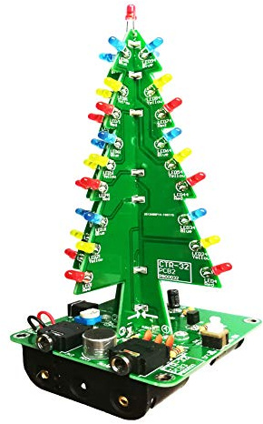 Gikfun Mini Advanced Audio-controlled Christmas Tree Diy Kit Practice Soldering Skill Board for Adult Xmas Gift EK1685U