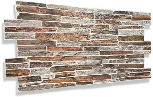 EURODECO | Panneaux muraux Décoratifs 3D 4 m² aspect pierre, 10 pièces, panneaux muraux, revêtement mural, panneaux de plafond, revêtement PVC, carrelage imitation tatouage mural