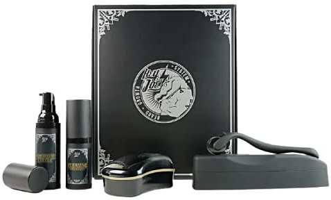 HEY JOE Kit Beard Growth System - Innovador Kit Para El Crecimiento De Barba A Base De Células Madre Vegetales - Tratamiento De 50 Días, color Black