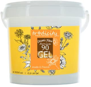 Gel de Árnica Montana 1000ml Bálsamo 100% Natural Piernas Cansadas Articulaciones Recuperación Muscular Gel Arnica Pura 6 veces más poderoso que una crema para aliviar el dolor