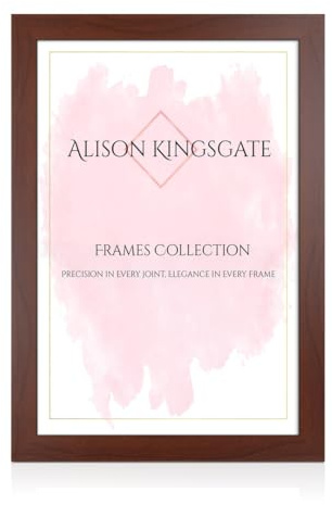 Alison Kingsgate Modern Rose Wood Picture Frame for Photos & Posters - A1 | Engineered Wood, Shatterproof Perspex Front, Ideal for Wall Art Display, Documents, Certificate & Home Décor