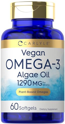 Carlyle Vegan Omega 3 Supplement | 1290 mg | 60 Softgels | Plant Based