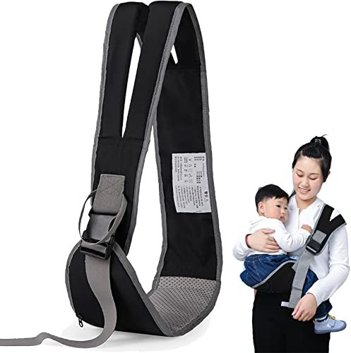 Porte Bebe, Portable Echarpe De Portage Bébé Avec Des Bretelles Confortables Et Réglables, Porte Bebe Epaule Naissance for Bebe, Nourrissons Jusqu'à 25 kg (Noir)