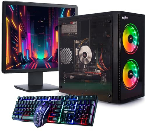 Veno Scorp Budget Gaming PC 19” Bundle Intel Core i3-8GB RAM - 500GB HDD – GT 710 2GB NOVA ARGB Gaming Case - WINDOWS 11