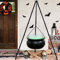 FZQBEY Halloween Deko, Großer Hexenkessel auf Stativ mit Lichtern, Hexenkessel Halloween Deko, Schwarzer Hexenkessel, Dekokessel für Süßigkeiten für Halloween Party Dekoration, Süßigkeitseimer (78cm)