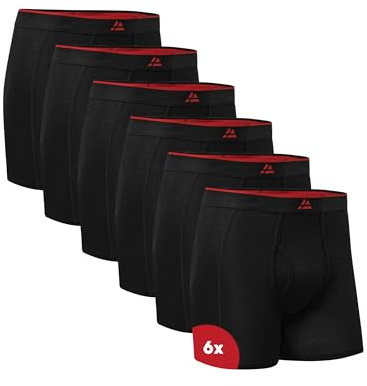 DANISH ENDURANCE Bambukalsonger för herr, med eller utan gylf, 6 & 10-pack | Bambukalsonger för herr, Mjuka och luftiga, fuktavvisande och luktreducerande, för vardag och träning, med eller utan gylf