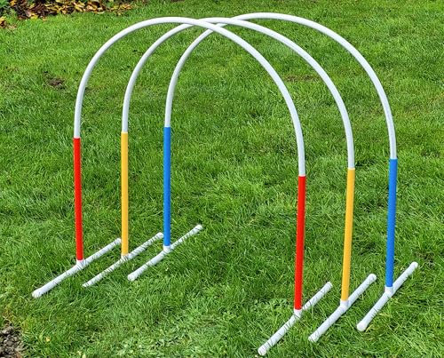 Generisch 3 x Hoopers Bogen mit Ständer (1xgelb,1xblau,1xrot), Fun-Hoopers