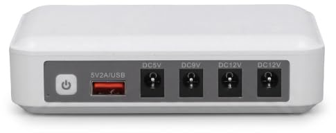 Bewinner 6000mAh Mini UPS Battery Backup, 6000mAh Portable UPS 6000mAh Ointrångbar Strömförsörjning för Routermodemsäkerhetskamera med 5V 9V 12V Utgångssmart LED -indikator (EU)