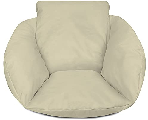 Ferocity Suspendu Hamac Chaise Coussins, Oreiller avec Dossier, Imperméable Siège de Chaise Rembourrage pour Patio Jardin, Balançoire Panier Suspendu Coussin de Siege, Beige [114]