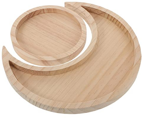DOITOOL 2pièces Plateaux De Rangement Pour Bijoux Ensemble De Assiettes Décoratives Design Créatif Forme De Lune Et Ronde Pour Cosmétiques Clés Et Accessoires