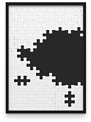 WIETRE Marco para rompecabezas 50x70 cm compatible con Ravensburger 1000 (negro) Marco de aluminio