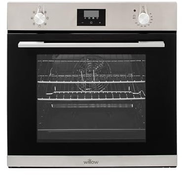 Willow WOF60DSS 60cm Fan Assisted Oven with Plug and 7 Oven Functions, Touch Control, Integrated Grill, 2 Years Warranty - Stainless Steel