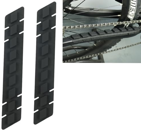 FOMTOR Kettenschutz MTB, Mountainbike Unterrohrschutz, Silikon Tape Selbstklebend Fahrrad Bike Kette Schutz Chain Guard, Schützt das Fahrrad vor Kollisionen und Kratzern, 2 Stück