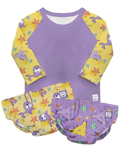 Bambino Mio, Set Nuoto, Combo Top Nuoto e Costumino Contenitivo, Squadra Sabbia, (<6 mesi)