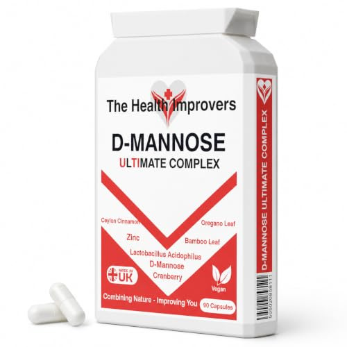 D-Mannose Ultimate Complex | UTI & Bladder Support for Women | 900mg D-Mannose with Cranberry 2160mg, Lactobacillus Acidophilus, Zinc, Cinnamon & Oregano | 90 Capsules | Made in UK