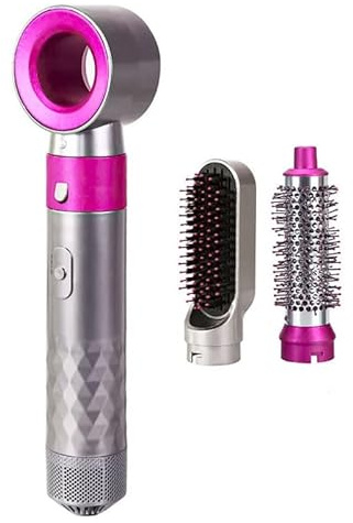 Cepillo moldeador de pelo iónico lavanda/Tecnología Frizz-Free, 2 temperaturas, función frío, 2 velocidades, tecnología iones negativos,1800W