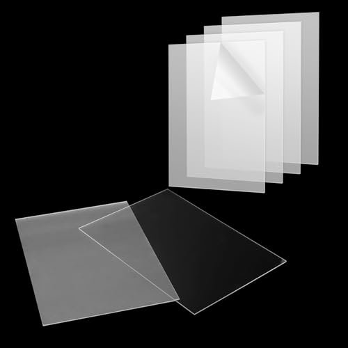 CHUIFAI 6 pièces 297 x 210 x 2mm Plaque Acrylique Transparente Plaque Acrylic Transparent pour le Remplacement du Verre du Cadre Photo, l'affichage des Projets, la Peinture, A4