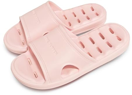 COONE Zapatillas de Ducha para Mujeres y Hombres Antideslizantes Suaves y Acolchadas Chanclas Confortables Sandalias de Secado Rápido con Agujeros para Baño Interior Casa Piscina Spa