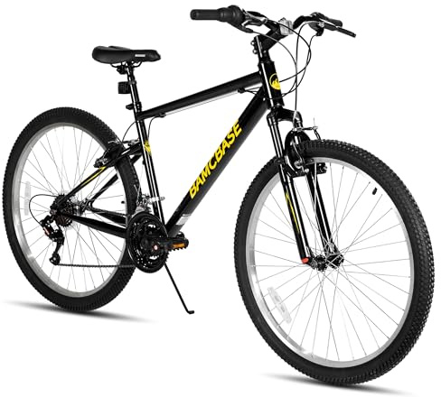 Hiland 27.5 Inch Mountain Bike, 18 Speed MTB for Men Women, Adult Mountain Bike with V-brakes, Black