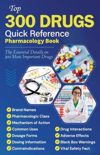 Top 300 drugs Quick Reference Pharmacology Book: The Essential Details on The 300 Most Important Drugs