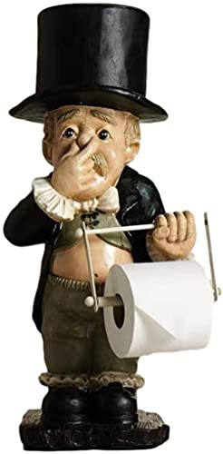 FFDSDUH Toilet roll Holder Spoof Toilet Butler Resin Nose Pinch Ornament Roll Paper Holder for Bathroom Kitchen