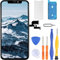 LL TRADER Écran pour iPhone XS 5,8'' LCD ecran de Remplacement FHD Tactile 3D avec Kits d'outils de réparation (True Tone Programmable)
