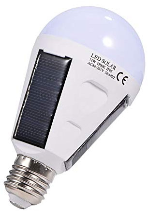 Lampadina Solare Ricaricabile, Lampadine Solari per Esterni Lampada Alimentata a Pannello LED Portatile Campeggio Illuminazione da Esterno Pesca Luci Giardino L'Illuminazione di Emergenze Lucine