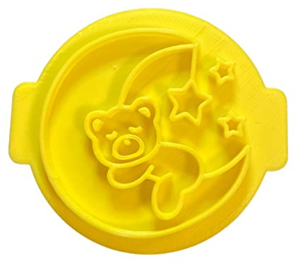 The Cookie Cutter Hub Teddy On The Moon präglare nr 115/stämpel för cupcakes fondant glasyrlera tårta bakning dekoration